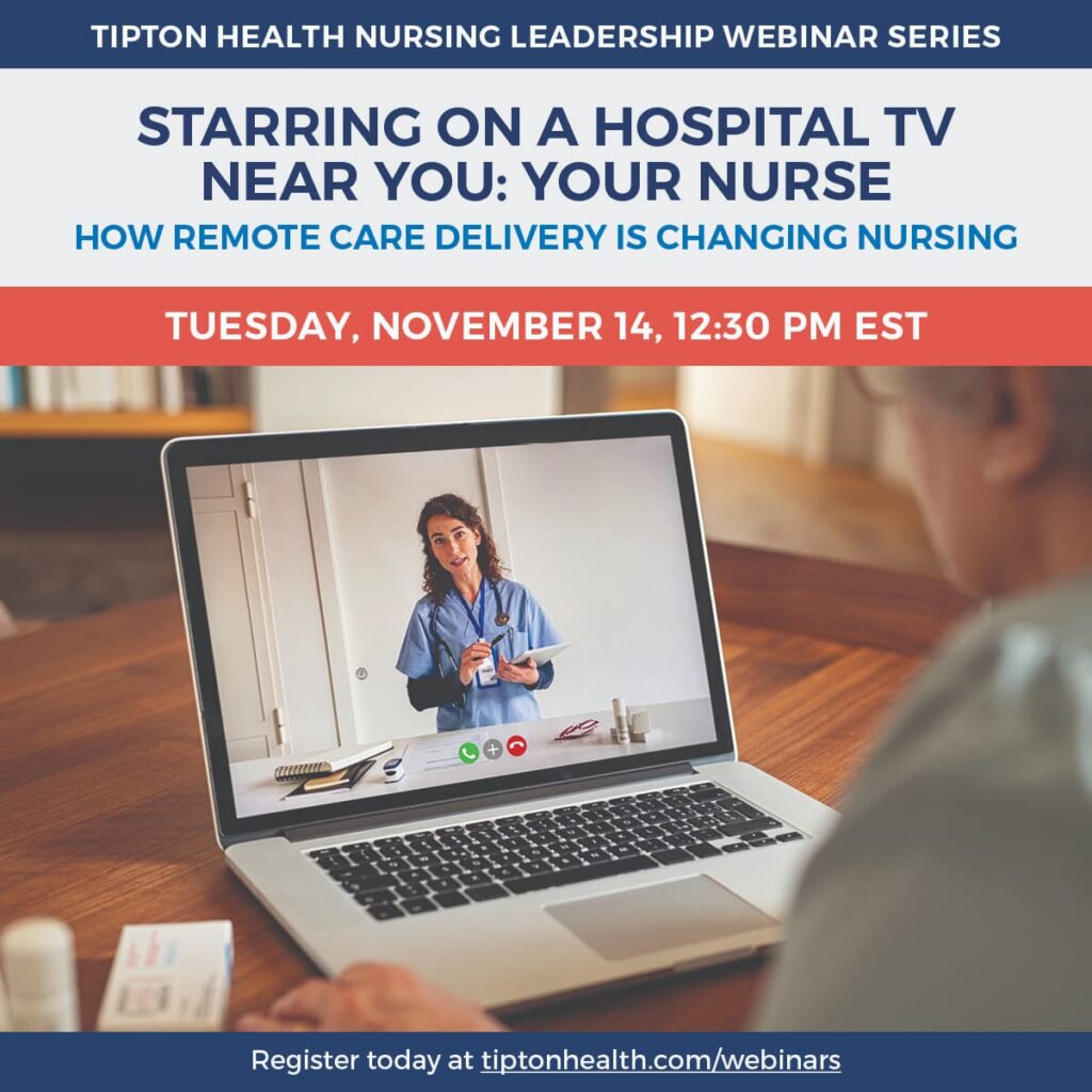 Webinar graphic for “Starring on a Hospital TV Near You: Your Nurse”